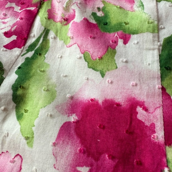 Dressbarn Pink Pleated Knee-Length Skirt Size 4 Pleated & Flare eyelet trim hem - Picture 8 of 8